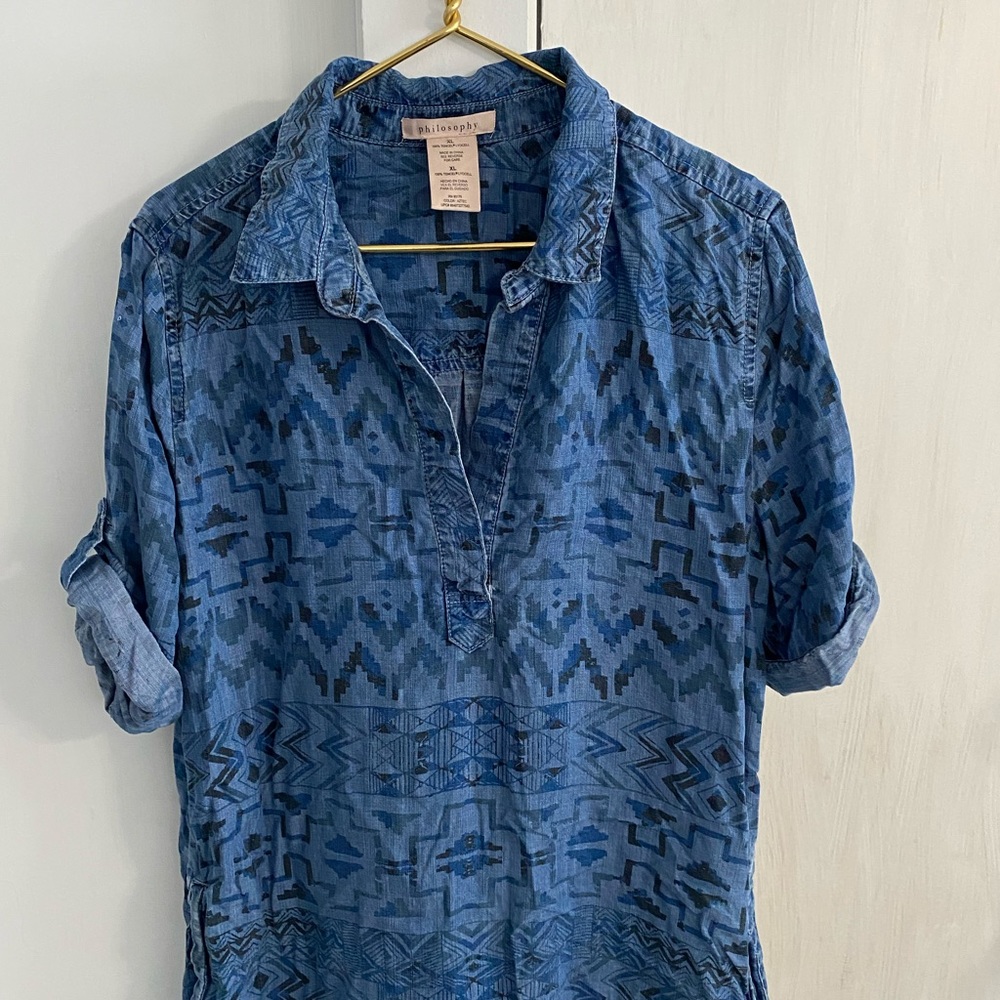 Philosophy Printed Jean Dress